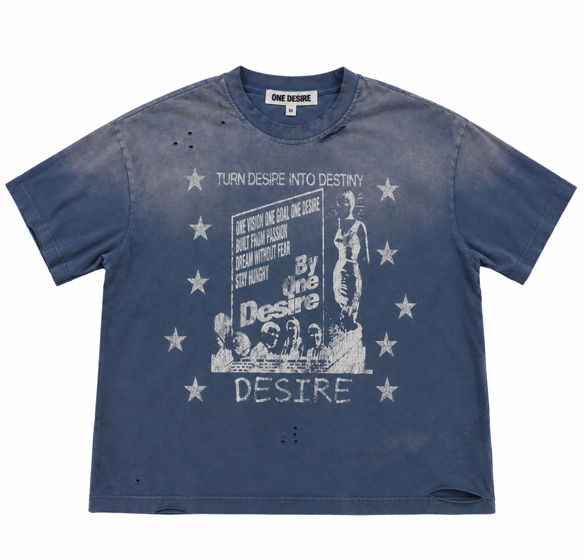 Destiny T-shirt Washed Blue